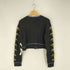 ザラ ZARA EMBROIDERED KNIT CARDIGAN フラワー 刺繍 クロップド丈 カーディガン レディース import:M