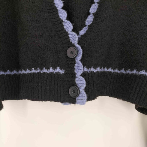 ザラ ZARA EMBROIDERED KNIT CARDIGAN フラワー 刺繍 クロップド丈 カーディガン レディース import:M