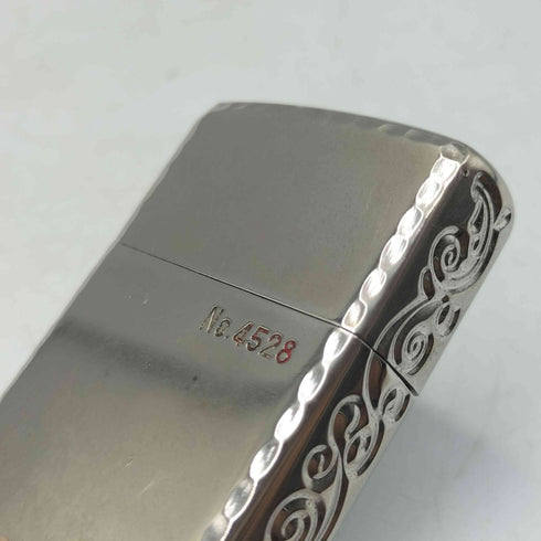 ジッポ ZIPPO USA製 No.4528 BRADFORD PA サイド 花 刻印 ライター 2014年製 メンズ