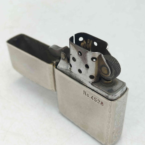 ジッポ ZIPPO USA製 No.4528 BRADFORD PA サイド 花 刻印 ライター 2014年製 メンズ