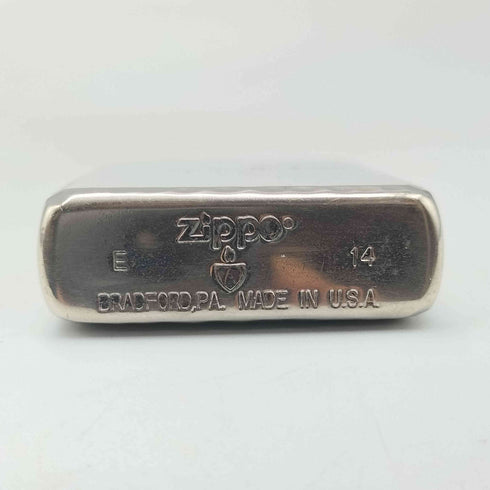 ジッポ ZIPPO USA製 No.4528 BRADFORD PA サイド 花 刻印 ライター 2014年製 メンズ