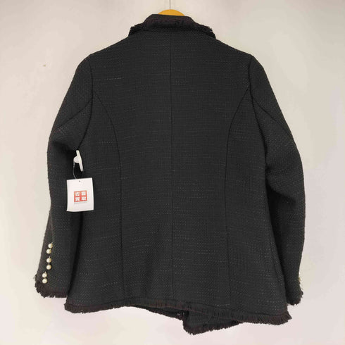 LU LU FASHION 真珠ボタンツイードジャケット レディース