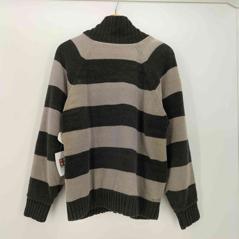 ウィルピプス Willpips ボーダー ラグランスリーブ ニット ジップアップ ジャケット メンズ import:M