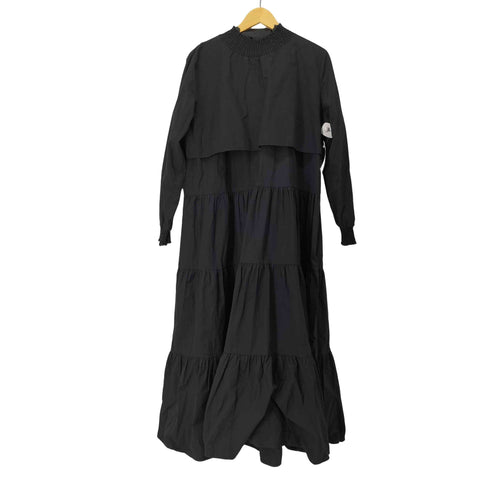 ジュノア JUNOAH ハイネックレイヤードティアードワンピース レディース