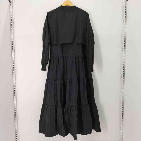 ジュノア JUNOAH ハイネックレイヤードティアードワンピース レディース