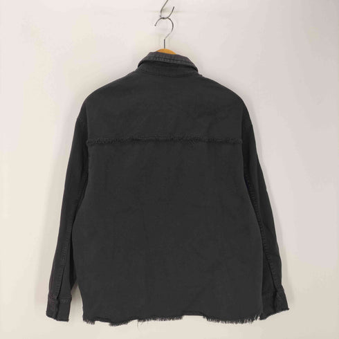 ザラ ZARA 比翼 スナップボタン デニムジャケット レディース import:M