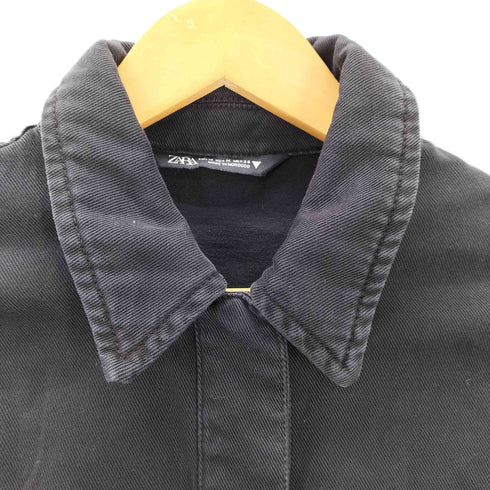ザラ ZARA 比翼 スナップボタン デニムジャケット レディース import:M