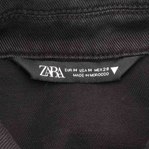 ザラ ZARA 比翼 スナップボタン デニムジャケット レディース import:M