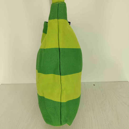マリメッコ marimekko フィンランド製 ボーダー キャンバス ショルダー バッグ レディース