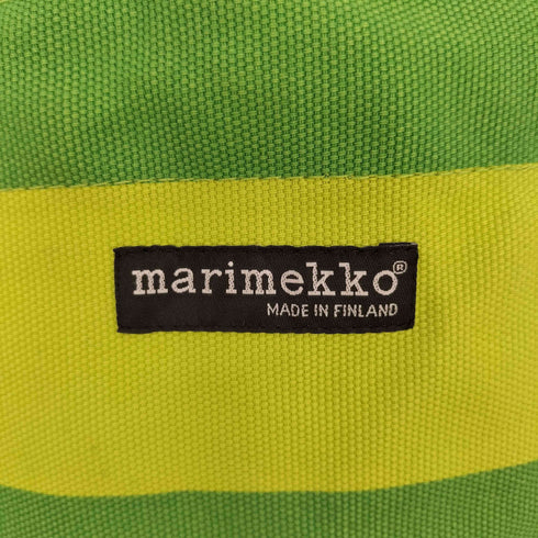 マリメッコ marimekko フィンランド製 ボーダー キャンバス ショルダー バッグ レディース