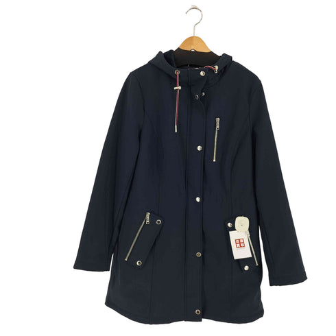 トミーヒルフィガー TOMMY HILFIGER フーデッドロングコート レディース import:L