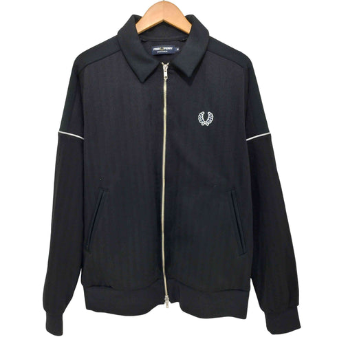 フレッドペリー FRED PERRY SPORTSWEAR ストライプ柄 ロゴ刺繍 ダブルジップ ジャージ メンズ import:M