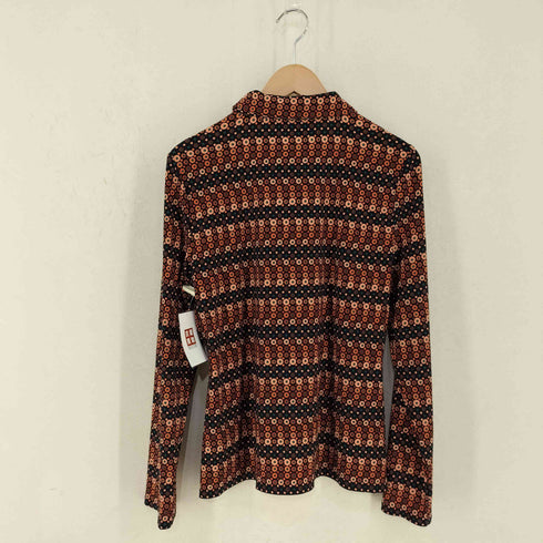 トミーヒルフィガー TOMMY HILFIGER 総柄 ストレッチ L/S シャツ レディース import:M