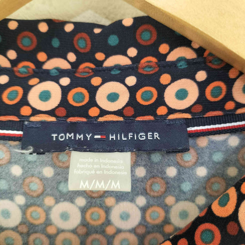トミーヒルフィガー TOMMY HILFIGER 総柄 ストレッチ L/S シャツ レディース import:M