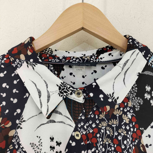 トミーヒルフィガー TOMMY HILFIGER 総柄 ストレッチ L/S シャツ レディース import:L