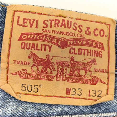 リーバイス Levis 505 REGULAR FITデニムパンツ ハイチ製 ボタン裏267M メンズ 33/32