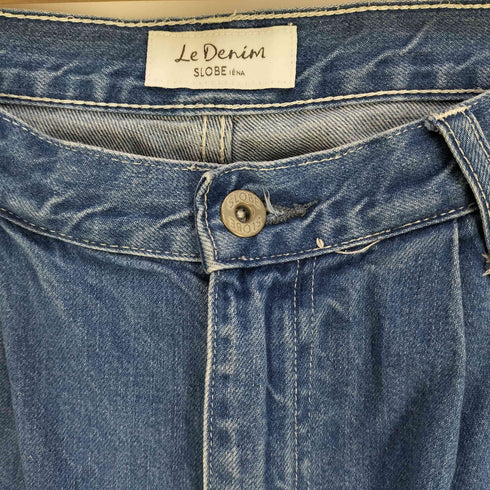 スローブイエナ SLOBE IENA LE DENIMワイドフレアタックファイブポケットパンツ レディース 40