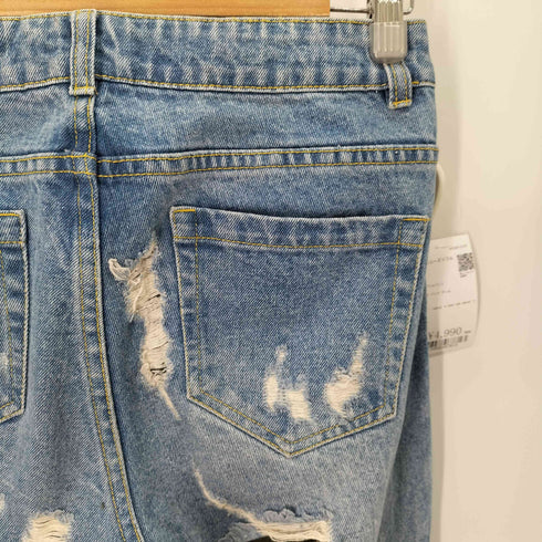 ダメージデニムパンツ レディース M