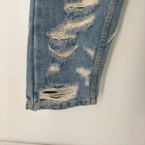 ダメージデニムパンツ レディース M