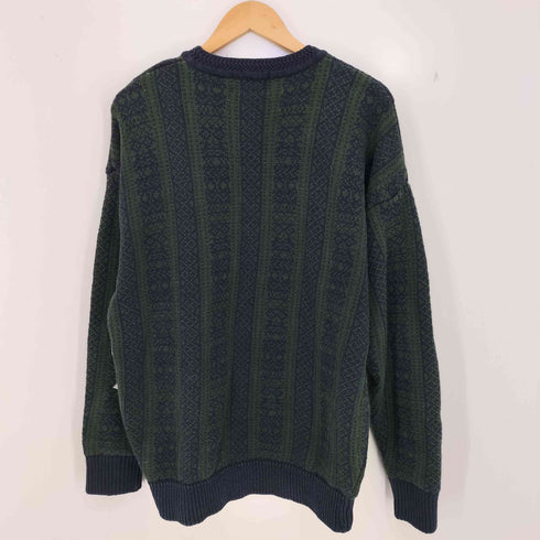 WOODS&GRAY 90s コットンラミー 総柄ニット メンズ import:L