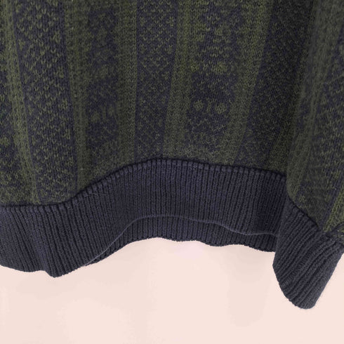 WOODS&GRAY 90s コットンラミー 総柄ニット メンズ import:L