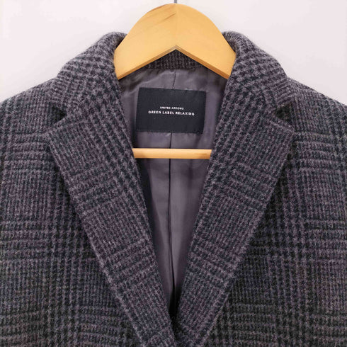 ユナイテッドアローズグリーンレーベルリラクシング UNITED ARROWS green label relaxing チェック柄チェスターコート レディース JPN:38