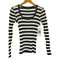 ジェイクルー J.CREW 90S USA製 緑タグ ボーダー ワッフル Uネック コットン ニット セーター レディース import:S