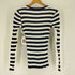 ジェイクルー J.CREW 90S USA製 緑タグ ボーダー ワッフル Uネック コットン ニット セーター レディース import:S
