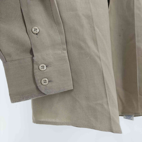 TropicAire USA製 ワッペン エポレット ポリ レーヨン ミリタリー シャツ メンズ 17 1/2-35