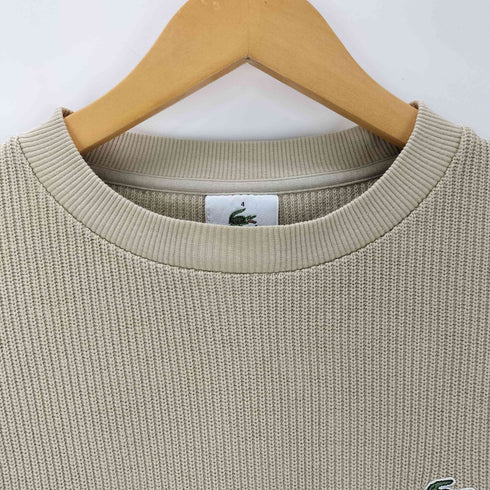 ラコステ LACOSTE ロゴ ワッペン コットン クルーネック ニット セーター レディース 4