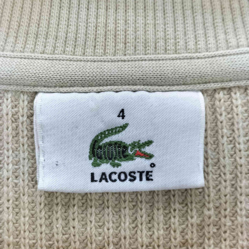 ラコステ LACOSTE ロゴ ワッペン コットン クルーネック ニット セーター レディース 4
