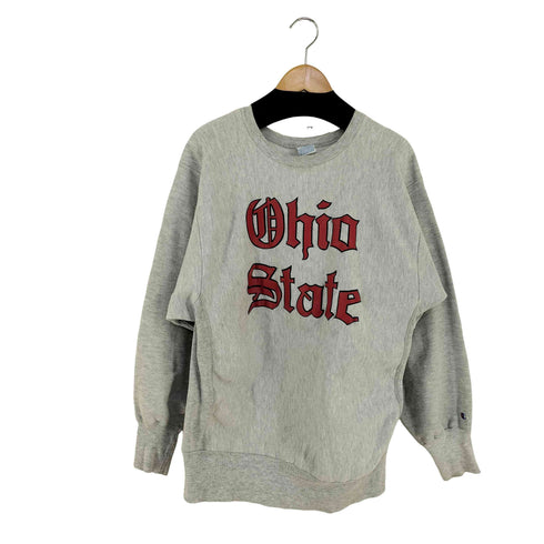 チャンピオン Champion 90S MADE IN USA 刺繍タグ OHIO STATE ラバ-2段 REVERSE WEAVE メンズ import:XL