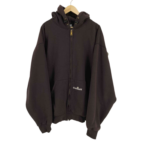 カーハート Carhartt 90S MADE IN MEXICO ダブルフェイス 裏地サーマルジップパーカー フェード メンズ 2XL