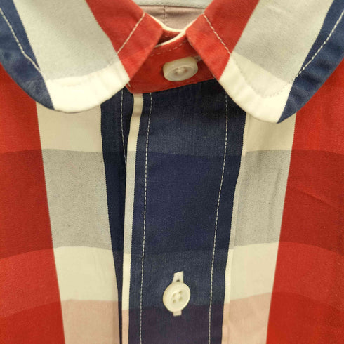 トムブラウン THOM BROWNE USA製 ブロックチェックラウンドカラーシャツ メンズ 1