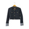 _LIUHAHA 金ボタンツイードジャケット レディース import:M