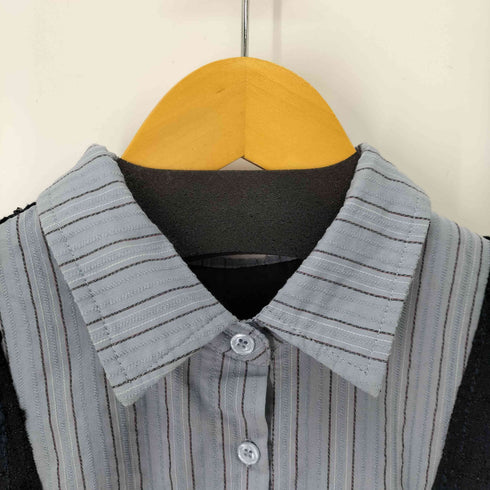_LIUHAHA ツイード切替 L/S ワンピース レディース import:M