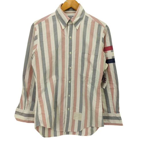 トムブラウン THOM BROWNE トリコロールビッグストライプ オックスフォードシャツ メンズ 1