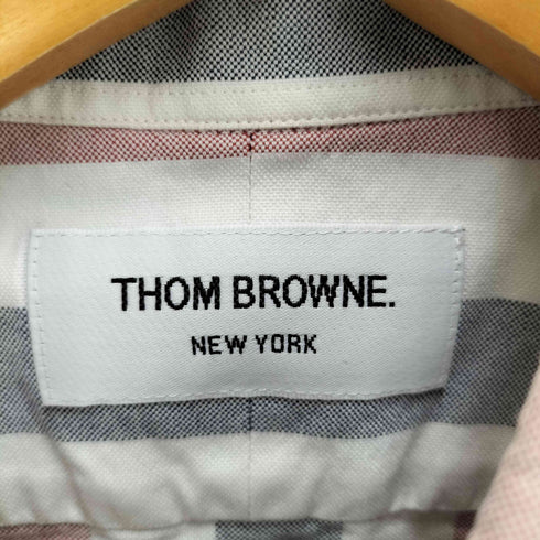 トムブラウン THOM BROWNE トリコロールビッグストライプ オックスフォードシャツ メンズ 1