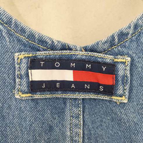 トミージーンズ tommy jeans TJW 90S DUNGAREE 復刻 ロゴワッペン デニムオーバーオール レディース W S
