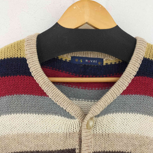 ウールマルチボーダーニットカーディガン レディース import:L