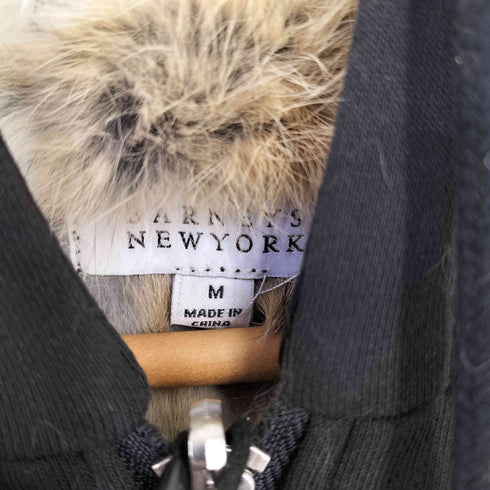 バーニーズニューヨーク BARNEYS NEWYORK 裏地ラビットファー ジップアップフーディ レディース import:M