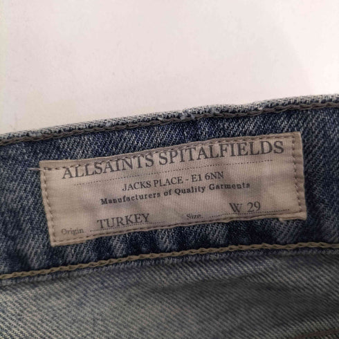 オールセインツ ALLSAINTS ボタンフライ ダメージデニムパンツ レディース W29