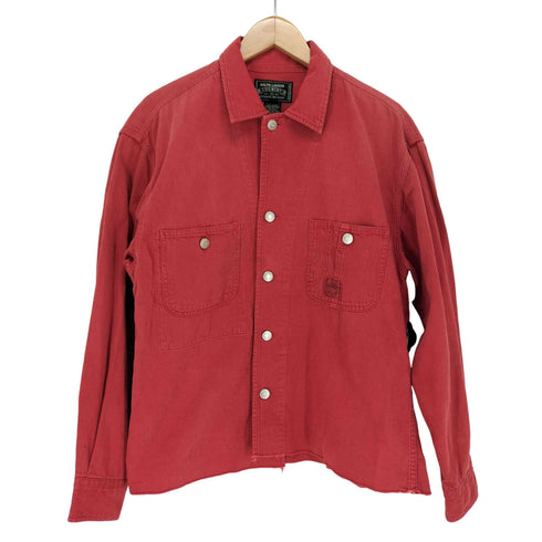 ラルフローレン RALPH LAUREN 90-00s マスターポロカントリー 裾カットオフ加工コットンシャツ メンズ JPN:M