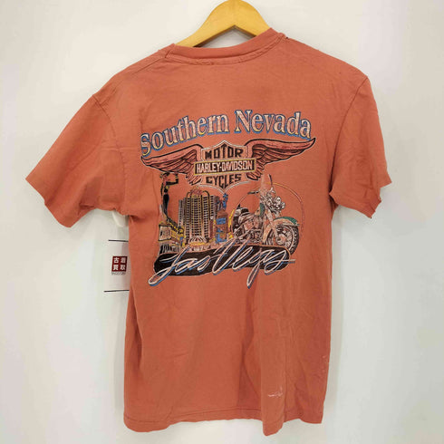 ハーレーダビッドソン HARLEY-DAVIDSON 90S MADE IN USA 1996コピーライト イーグル 両面プリントクルーネックTシャツ メンズ import:M