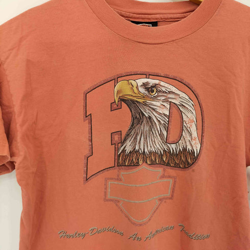 ハーレーダビッドソン HARLEY-DAVIDSON 90S MADE IN USA 1996コピーライト イーグル 両面プリントクルーネックTシャツ メンズ import:M