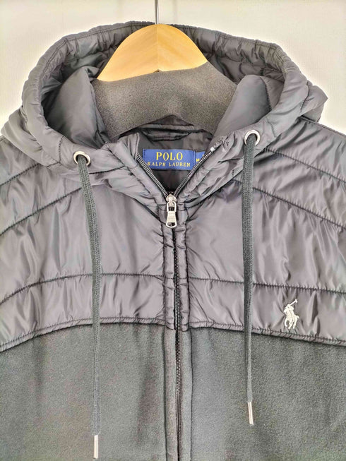 ポロラルフローレン POLO RALPH LAUREN 異素材切替 中綿フーデッドジャケット メンズ import:M