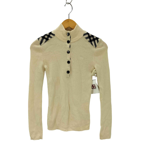 バーバリーブルーレーベル BURBERRY BLUE LABEL モックネックプルオーバーニットセーター レディース EUR:38