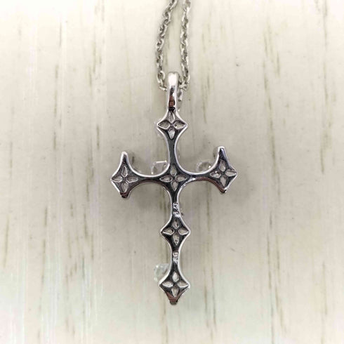 Crossfor SILVER925刻印 ジルコニア クロストップ ネックレス レディース