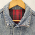 リーバイス Levis 刻印527 裏地ネルチェック柄デニムジャケット メンズ US:34