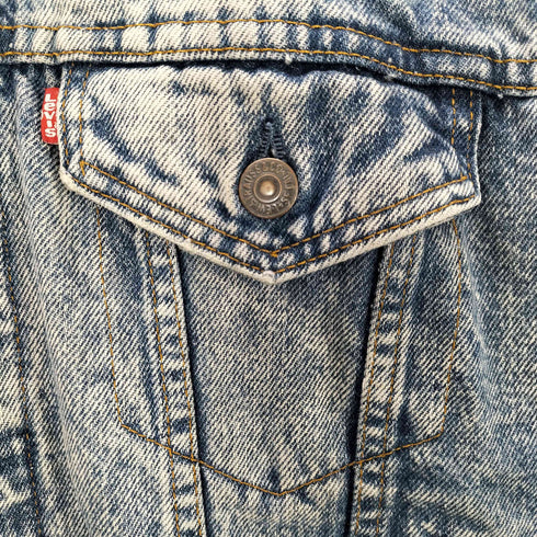 リーバイス Levis 刻印527 裏地ネルチェック柄デニムジャケット メンズ US:34